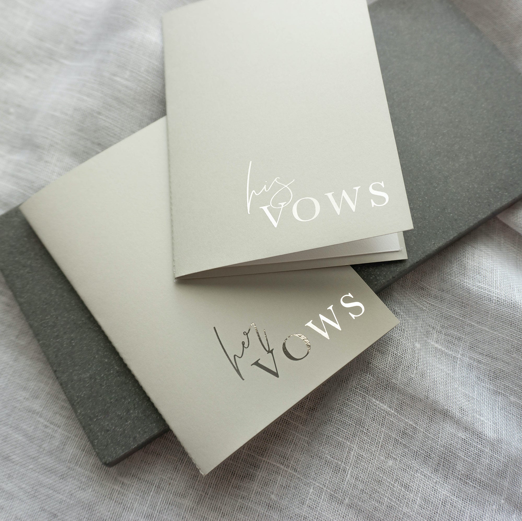 Grey & Silver Vow Book set