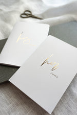 Load image into Gallery viewer, White &amp; Gold Vow Book set
