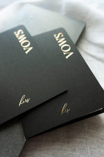 Load image into Gallery viewer, Black &amp; Gold Vow Book set
