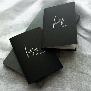 Black & Gold Vow Book set